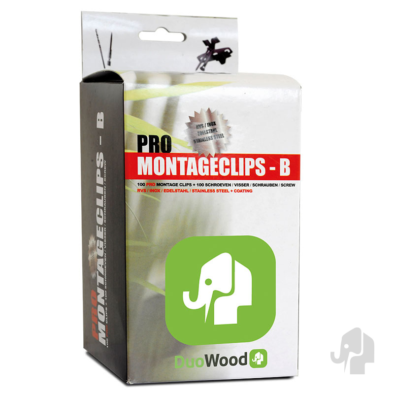 RVS Eindclips Zwart 25st